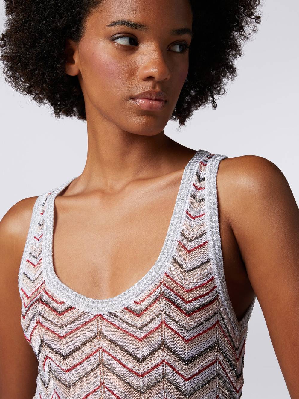 Missoni Canottiera in maglia zig zag con lurex e paillettes ACQUISTA ORA