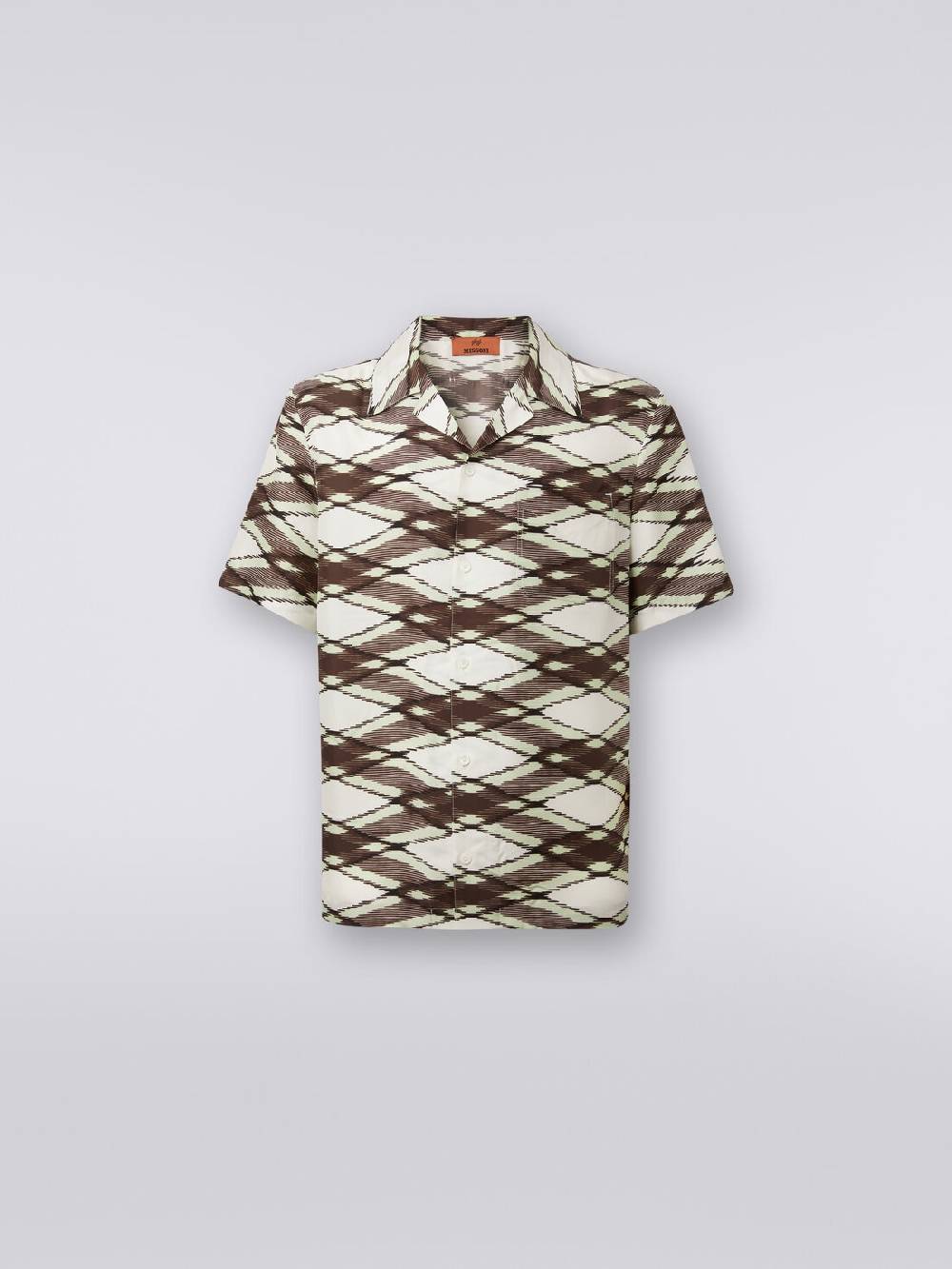 Missoni Camicia a maniche corte modello bowling in seta stampata Ultimo giorno