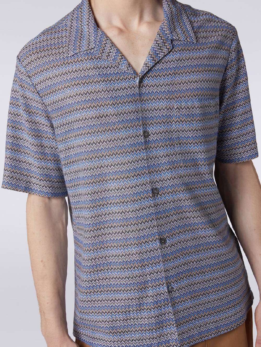 Missoni Camicia a maniche corte modello bowling zig zag Promozione temporanea