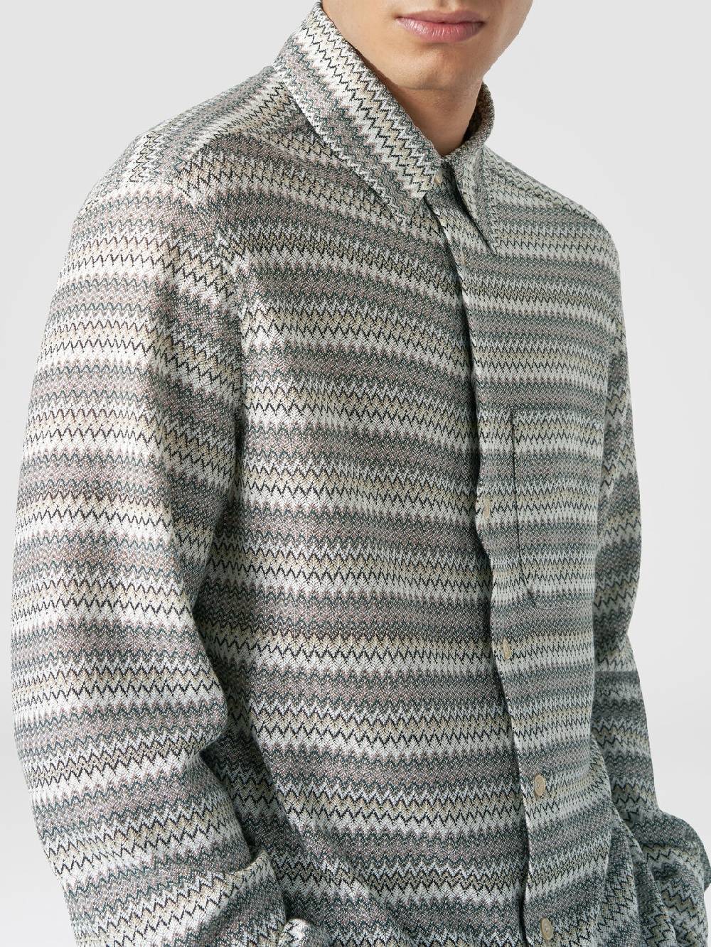 Missoni Camicia a maniche lunghe in misto viscosa chevron Fino al 60% di sconto