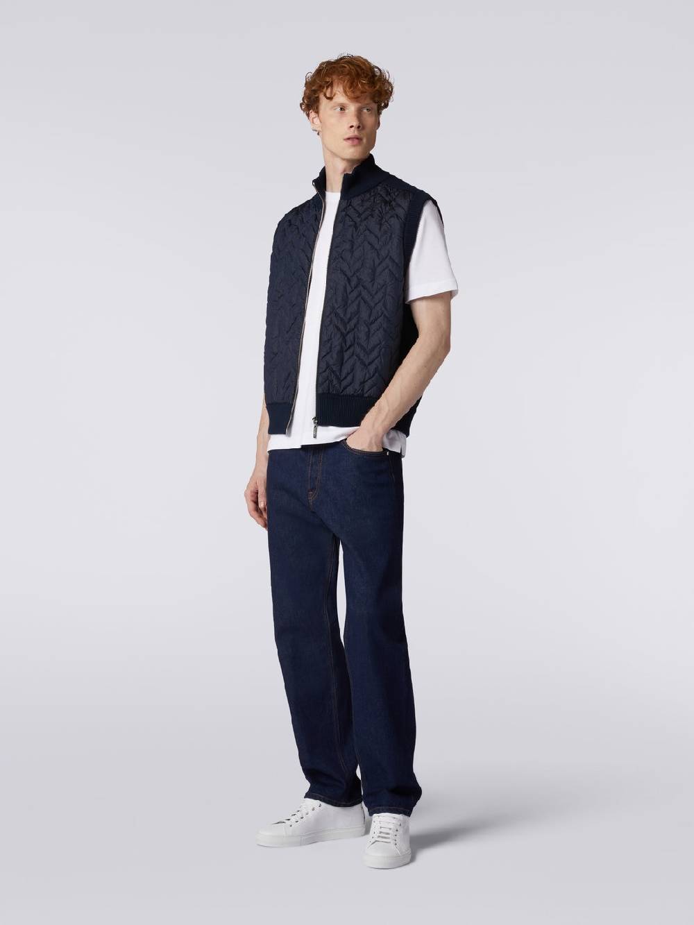 Missoni Gilet impunturato a zig zag con parte posteriore e profili in maglia Offerta speciale della fabbrica