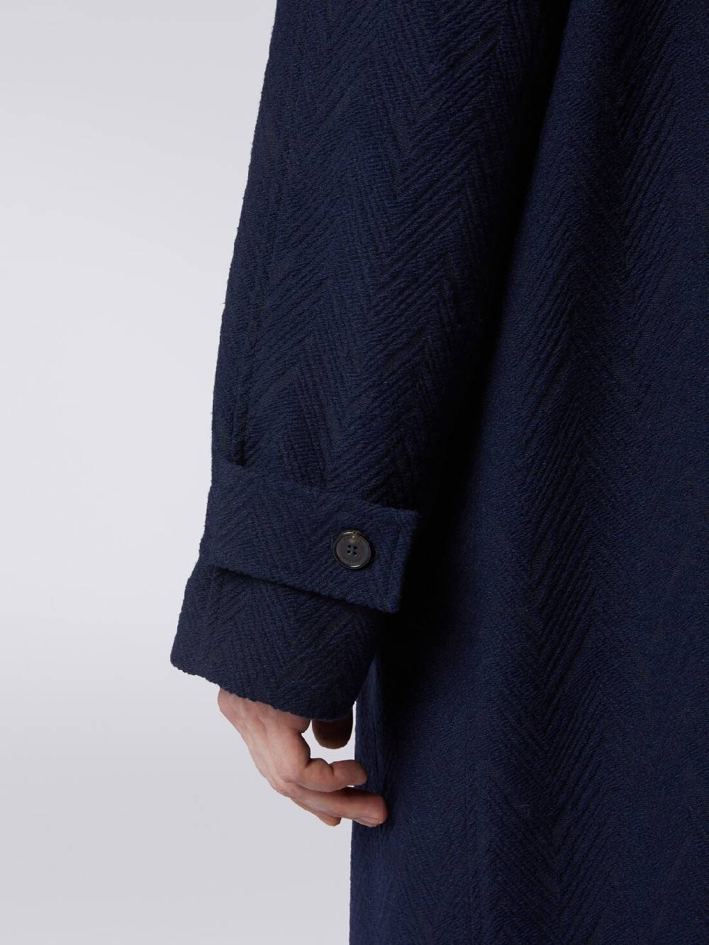 Missoni Cappotto misto lana jacquard con motivo zig zag Super sconto