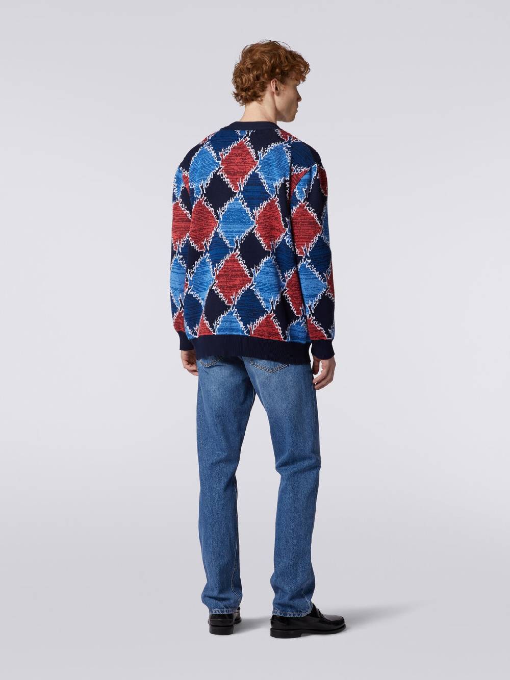 Missoni Cardigan in cotone a losanghe con scritta logo 50% di sconto con spedizione gratuita