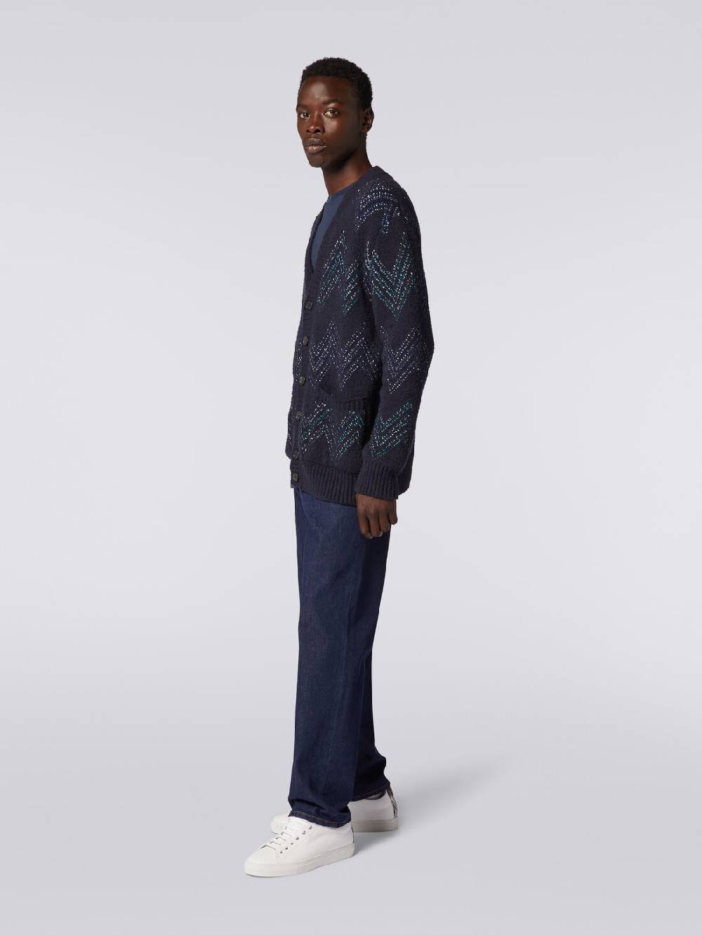Missoni Cardigan con scollatura a V in misto cotone zig zag Limitato a 3 giorni