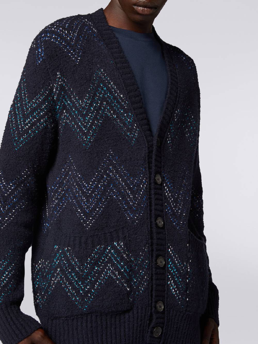 Missoni Cardigan con scollatura a V in misto cotone zig zag Limitato a 3 giorni