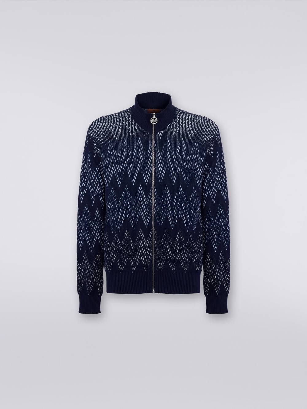 Missoni Giacca in cotone chevron con zip Sconti questo mese