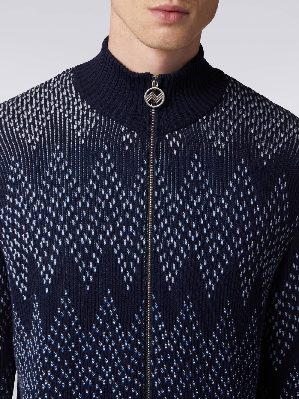 Missoni Giacca in cotone chevron con zip Sconti questo mese