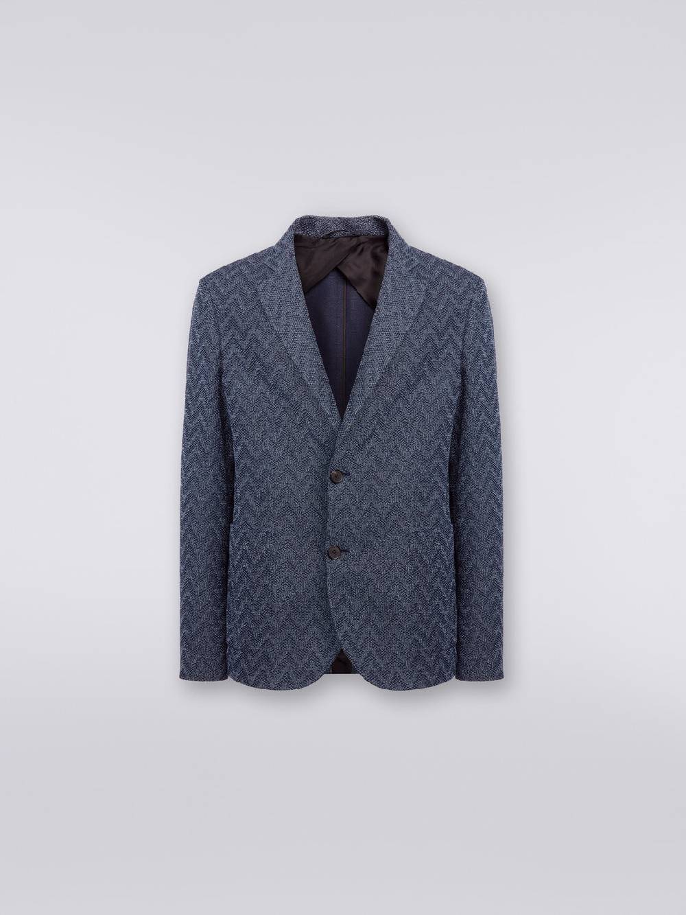 Missoni Blazer monopetto in cotone zig zag 2025