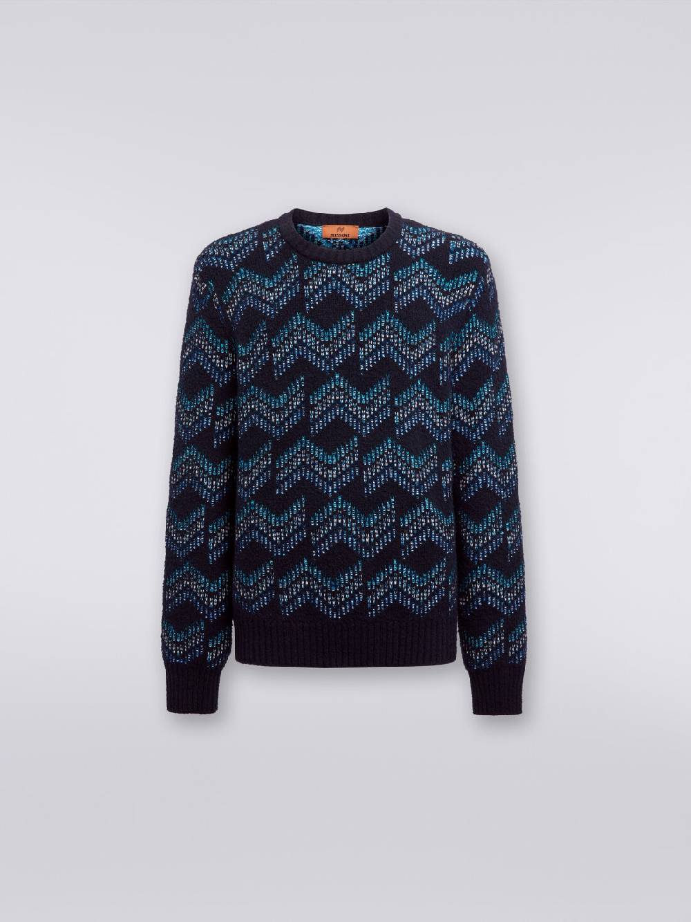 Missoni Pullover girocollo in misto cotone motivo zig zag Promozione