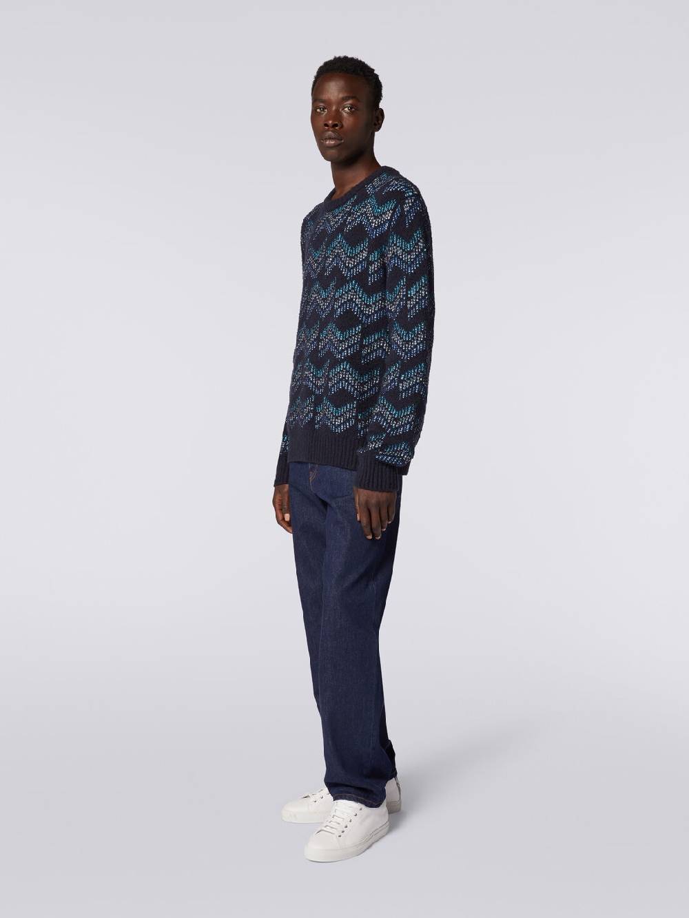 Missoni Pullover girocollo in misto cotone motivo zig zag Promozione