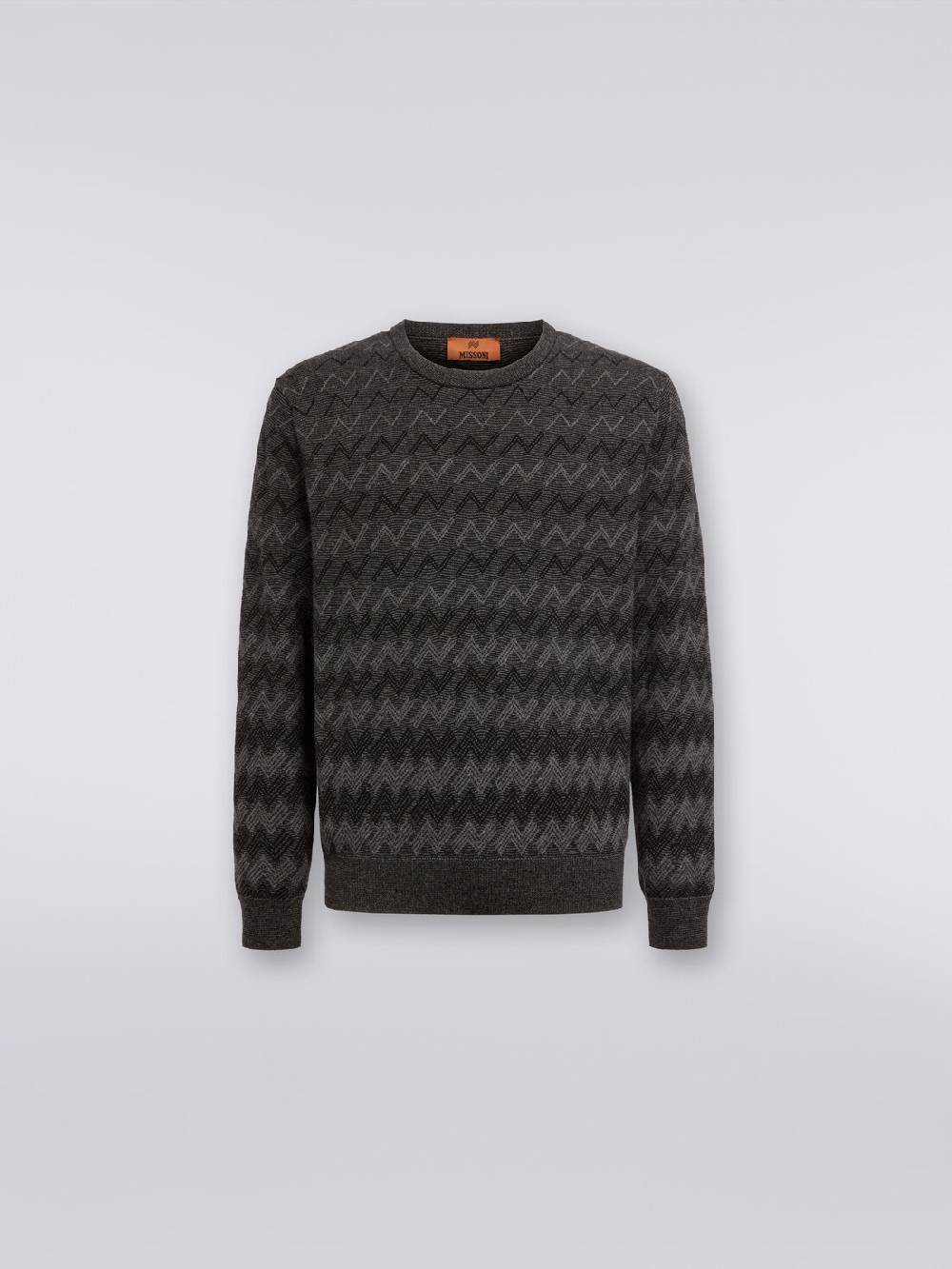 Missoni Pullover girocollo in cachemire con zig zag Spedizione Gratuita