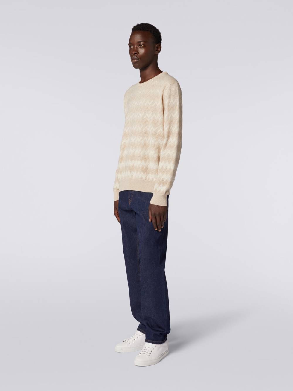 Missoni Pullover girocollo in cachemire con zig zag Pezzi Unici