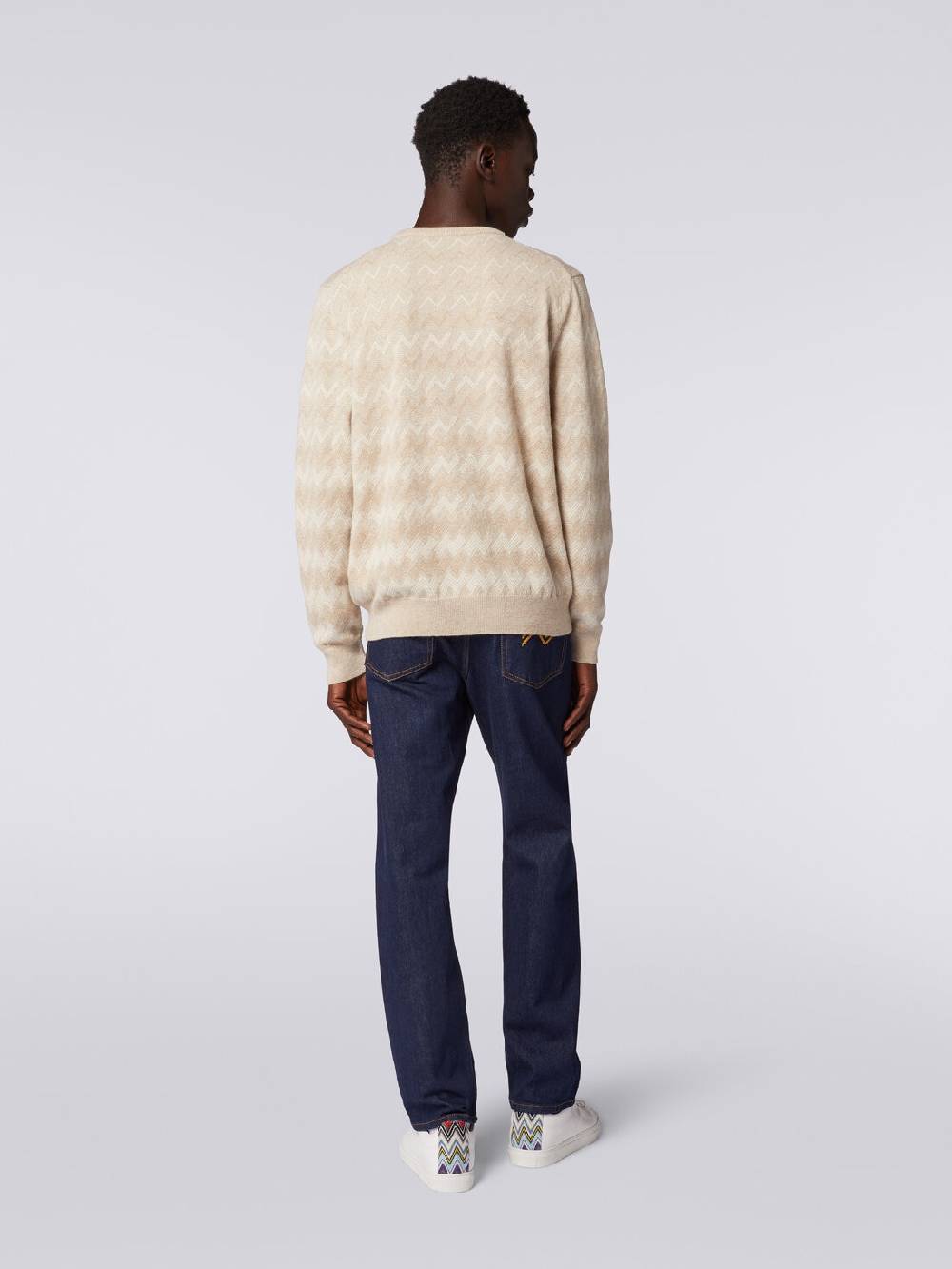 Missoni Pullover girocollo in cachemire con zig zag Pezzi Unici