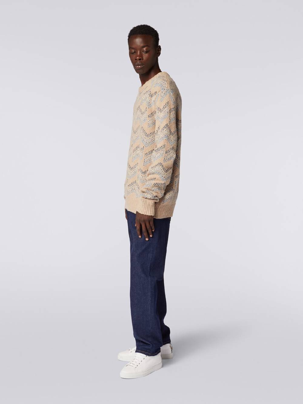 Missoni Pullover girocollo in misto cotone motivo zig zag Soddisfazione Garantita