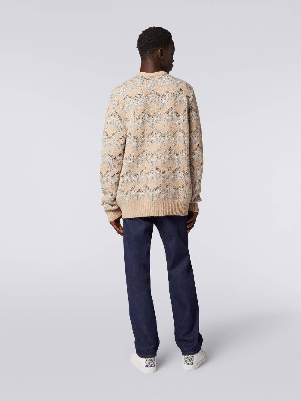 Missoni Pullover girocollo in misto cotone motivo zig zag Soddisfazione Garantita