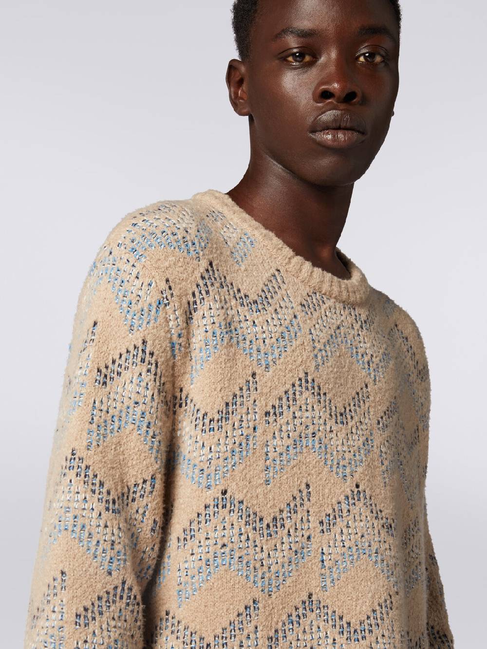 Missoni Pullover girocollo in misto cotone motivo zig zag Soddisfazione Garantita