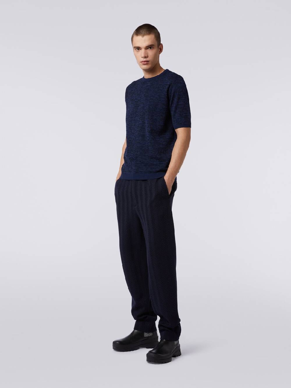 Missoni Maglia girocollo in cotone e lana fiammata Negozi Online