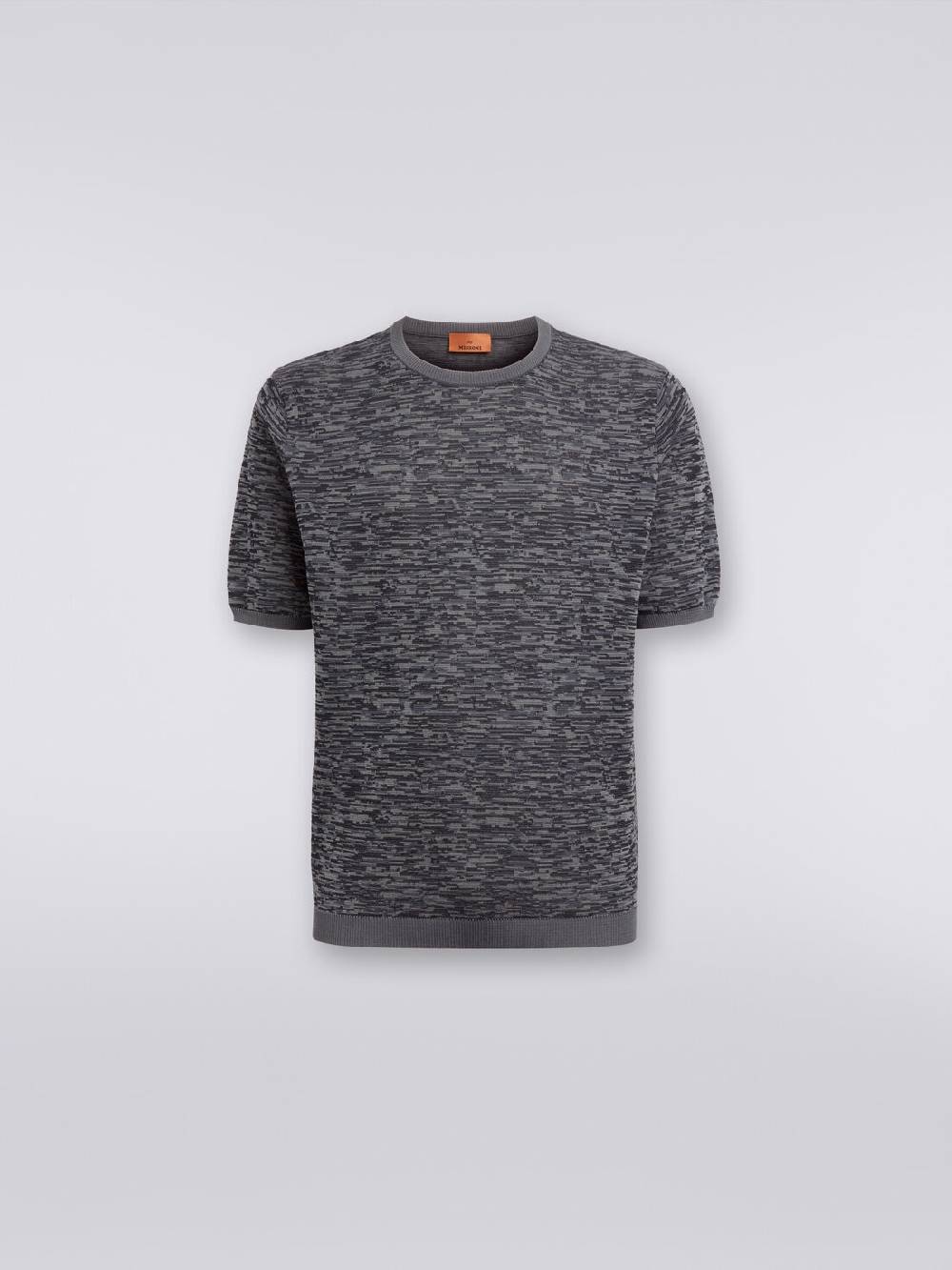 Missoni Maglia girocollo in cotone e lana fiammata