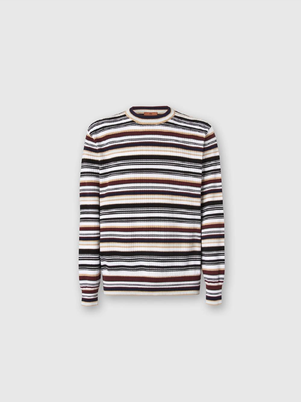 Missoni Pullover girocollo in cotone a righe Consegna Veloce