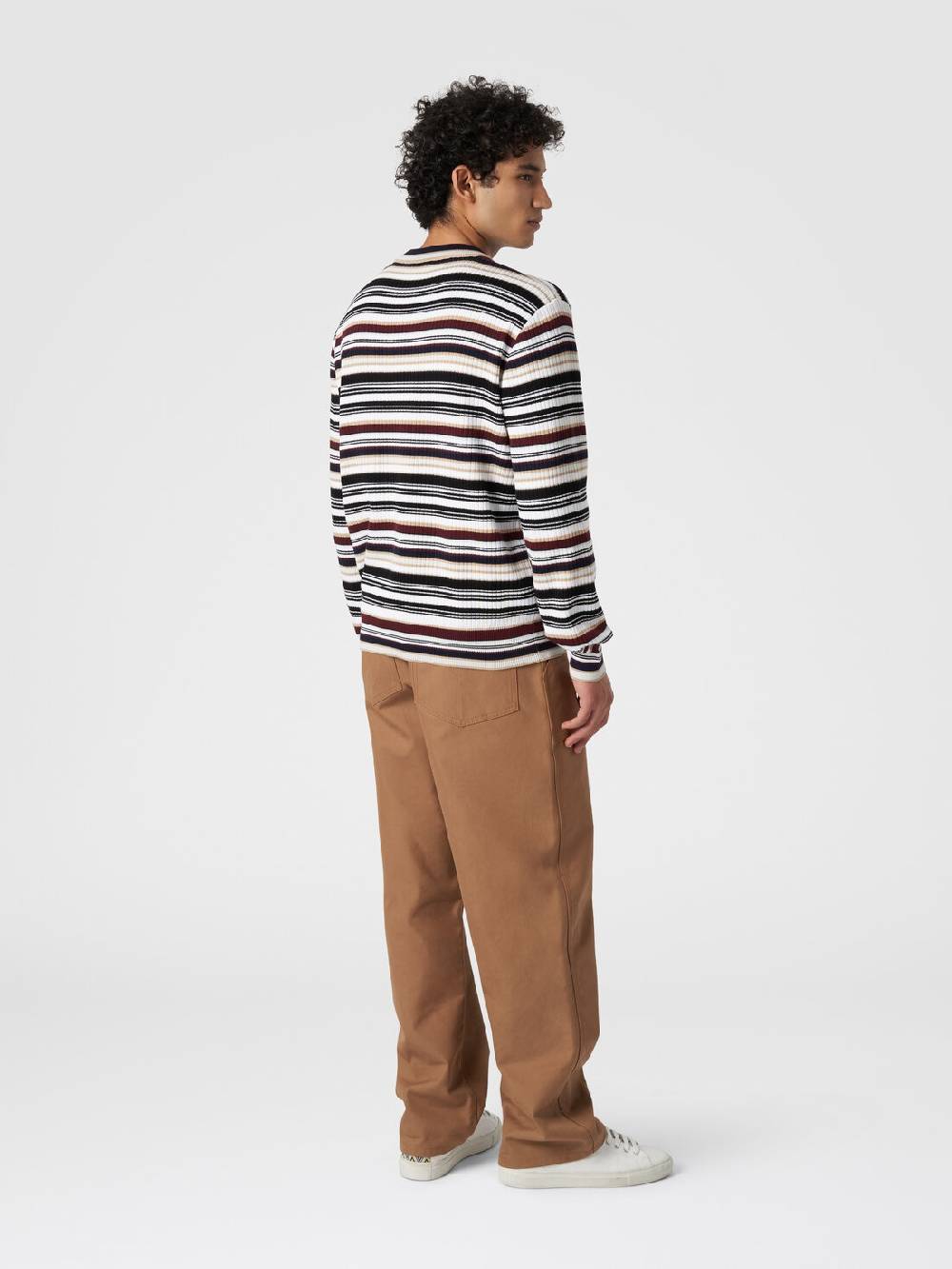 Missoni Pullover girocollo in cotone a righe Consegna Veloce