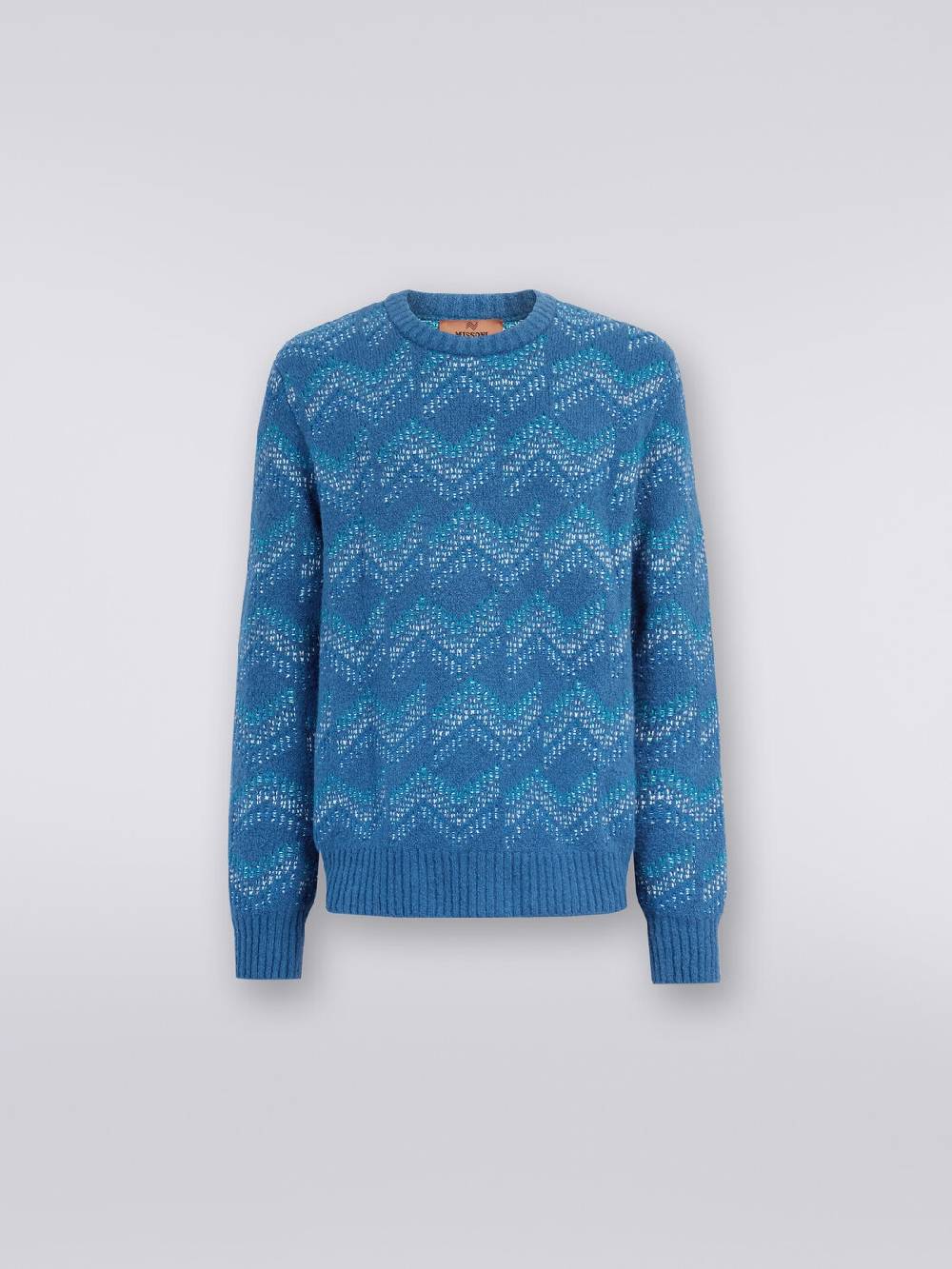 Missoni Pullover girocollo in misto cotone motivo zig zag Promozione Limitata