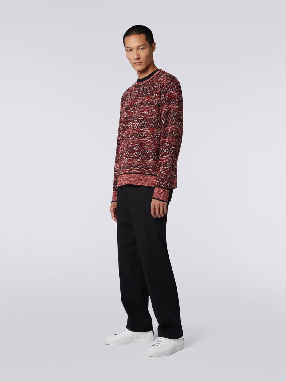 Missoni Maglia girocollo con stampa chevron fiammata Shopping Online