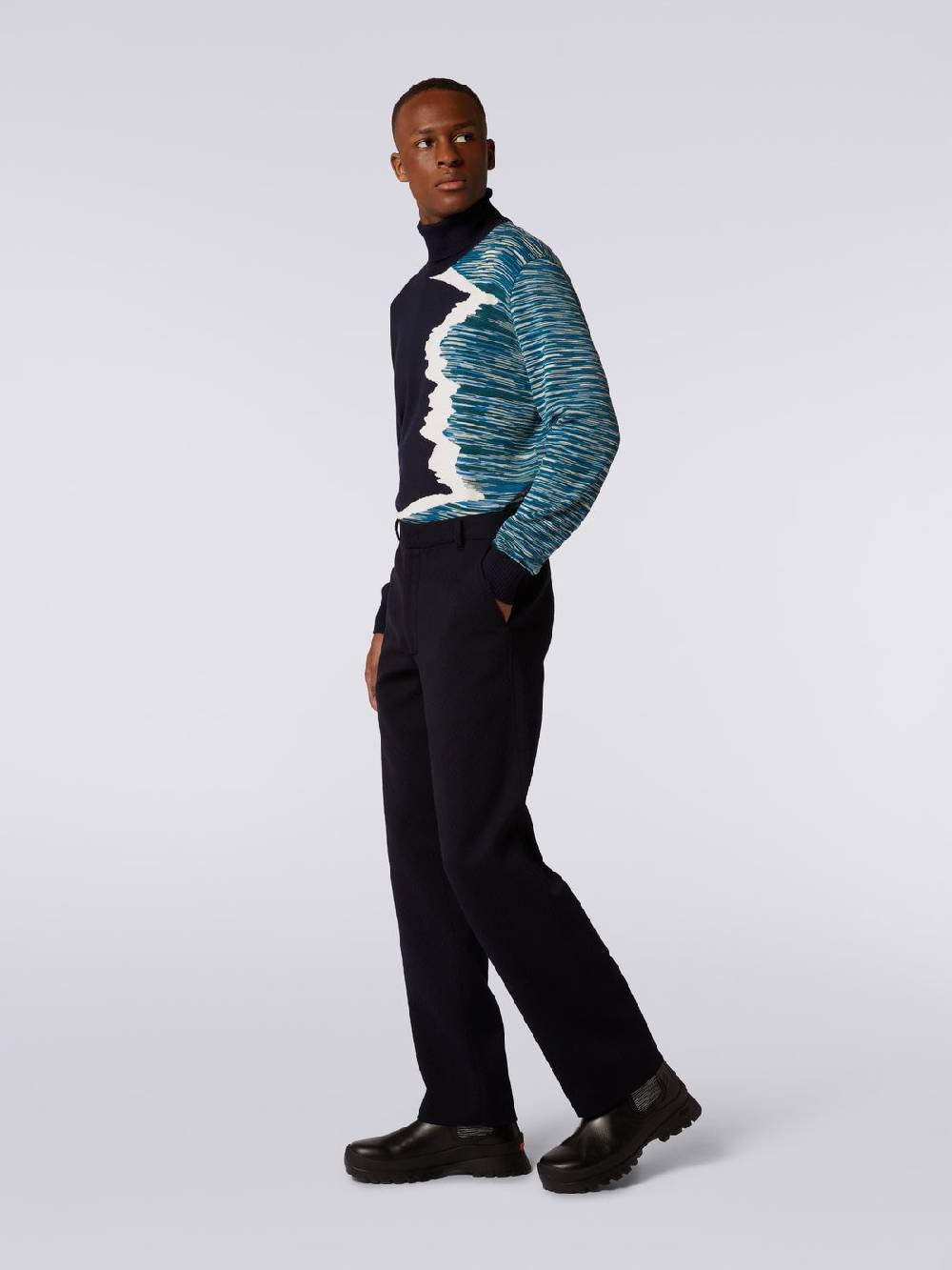 Missoni Pantaloni in misto lana chevron Prezzo Ridotto