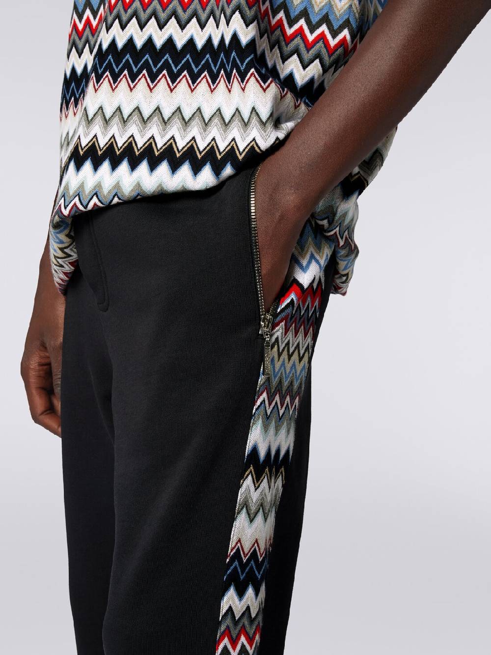Missoni Joggers in cotone con inserti zig zag Convenienza
