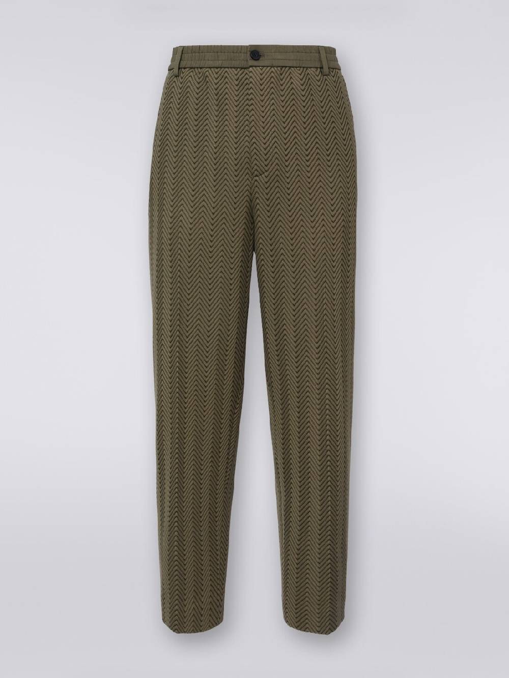 Missoni Pantaloni classici in cotone e viscosa zig zag Presa