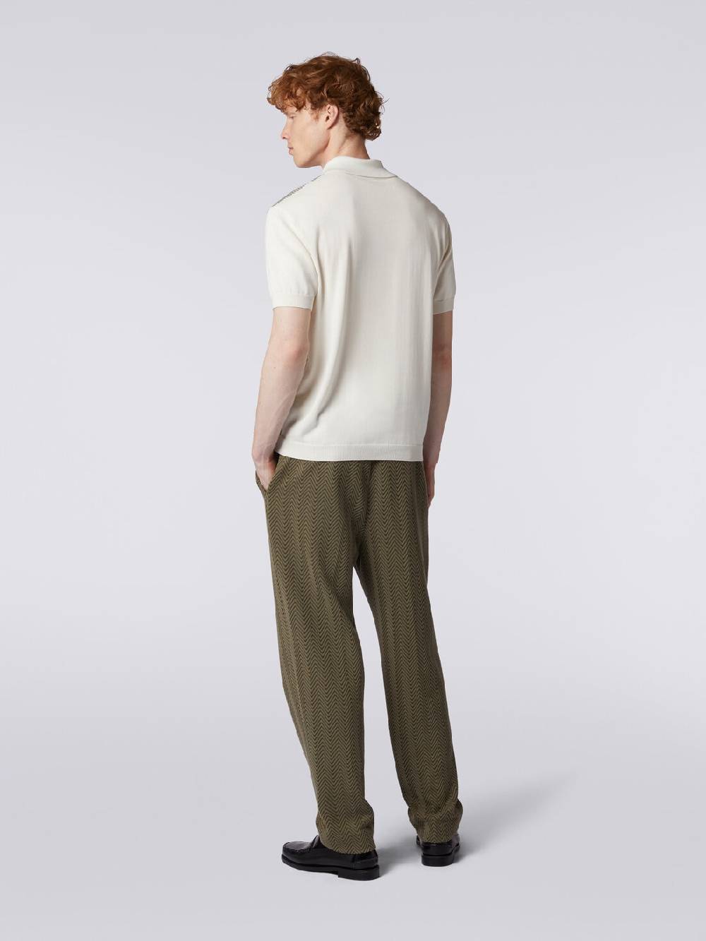 Missoni Pantaloni classici in cotone e viscosa zig zag Presa