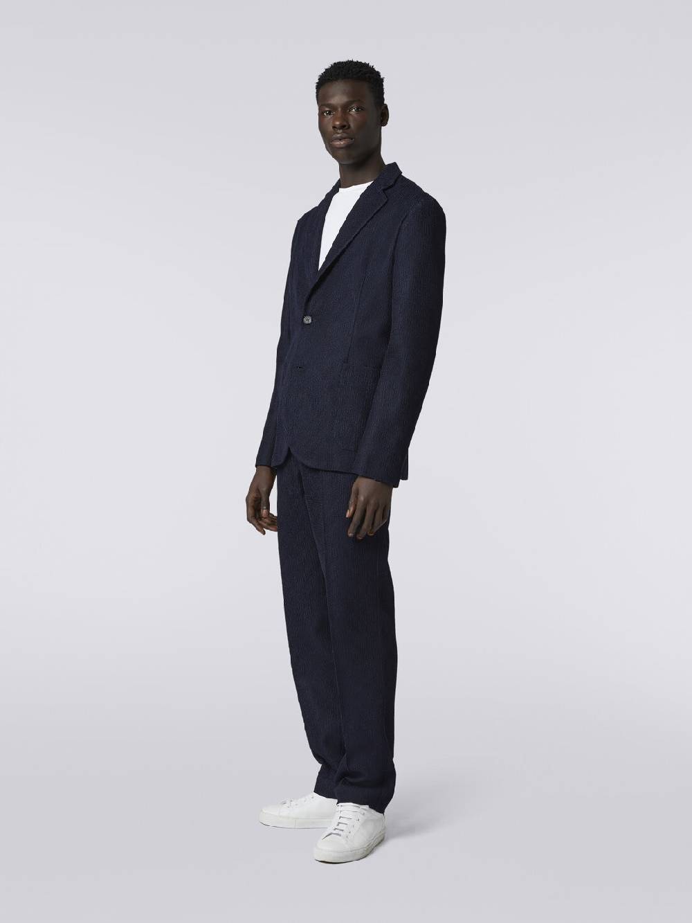 Missoni Pantaloni chino in cotone chevron Sconto