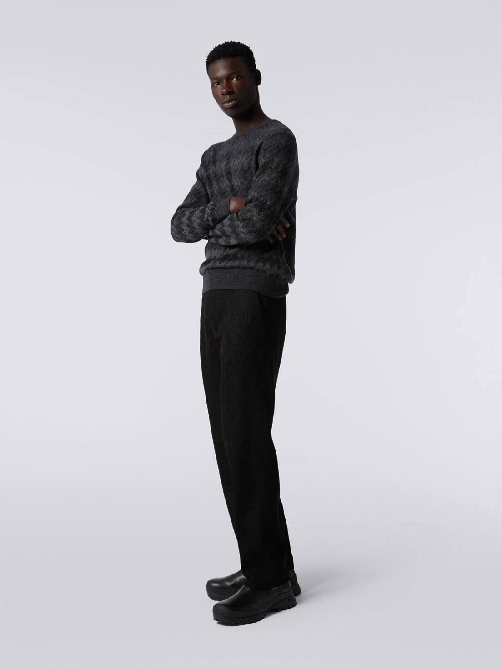Missoni Pantaloni chino in cotone chevron Offerta