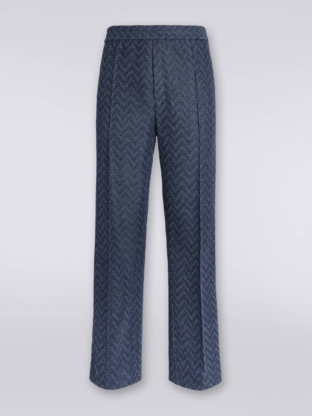 Missoni Pantaloni dritti in maglia di cotone chevron