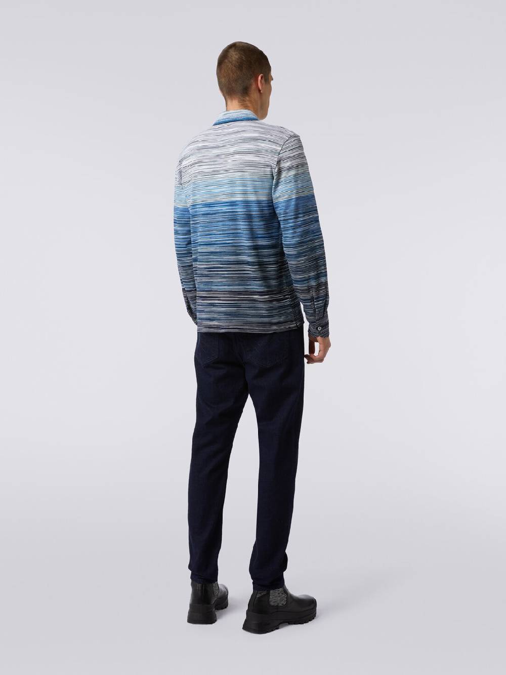 Missoni Polo a maniche lunghe in piquet di cotone fiammato Online