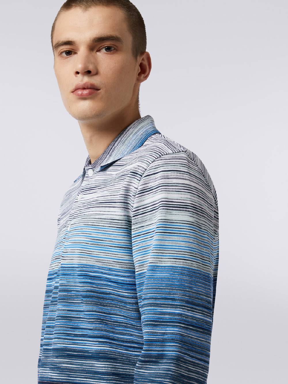 Missoni Polo a maniche lunghe in piquet di cotone fiammato Online