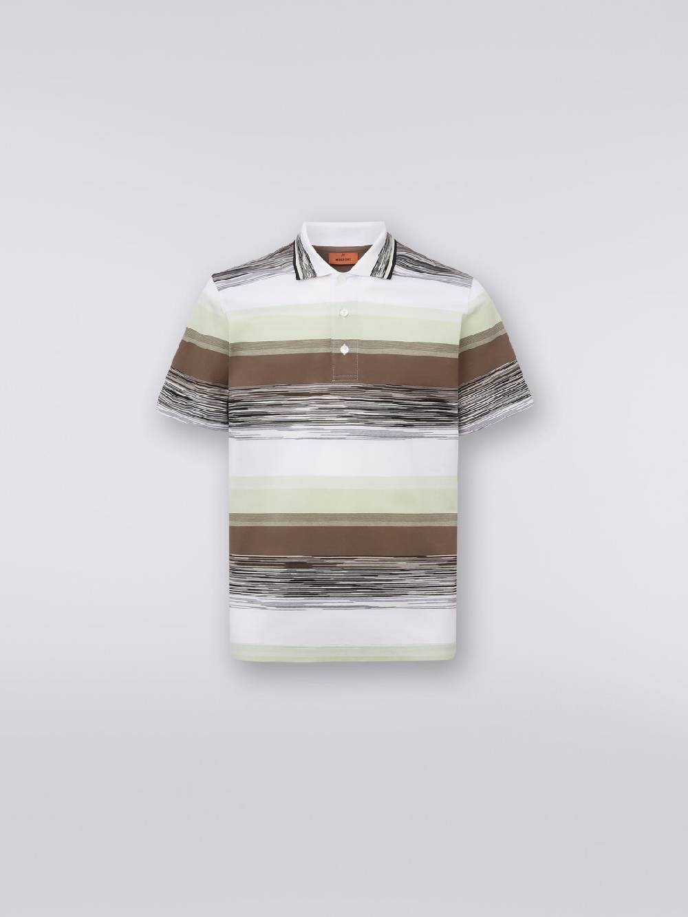 Missoni Polo a maniche corte in jersey di cotone fiammato In Vendita