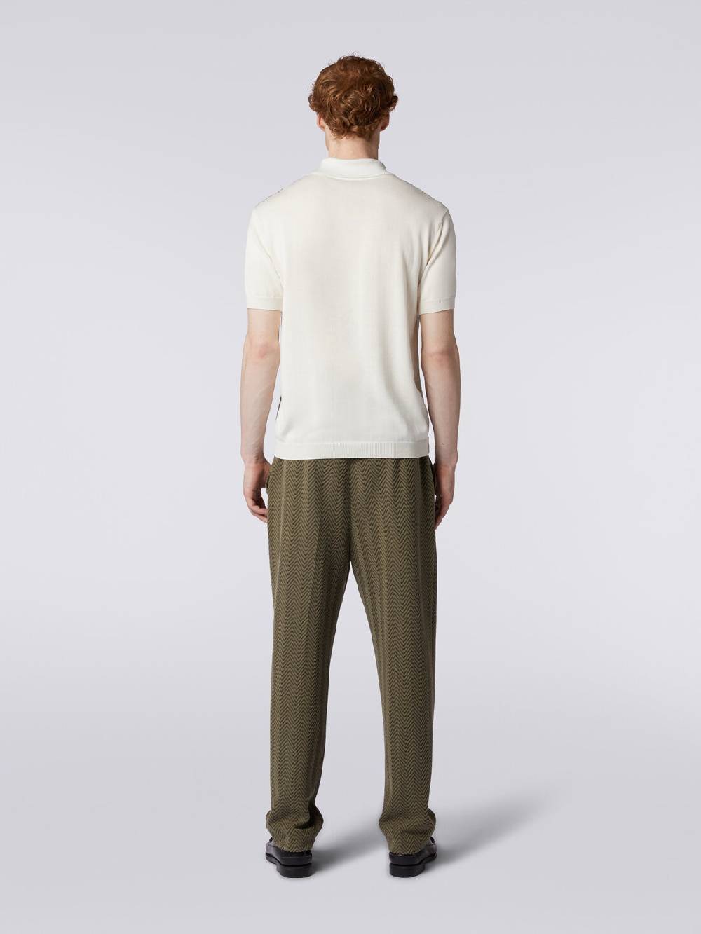 Missoni Polo a maniche corte zig zag con profili a contrasto Vendita Calda