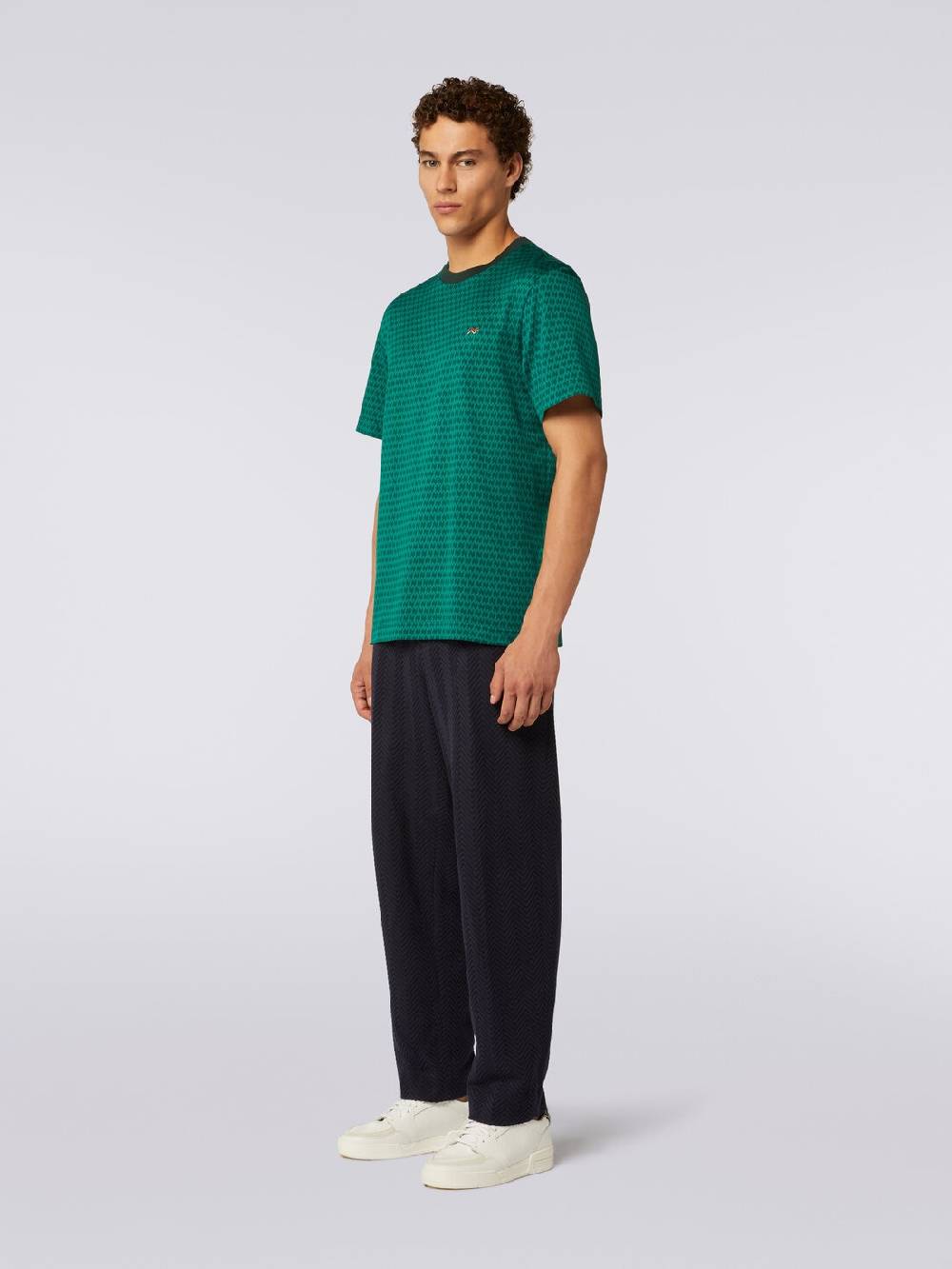 Missoni T-shirt girocollo in cotone con ricami Vendite Flash