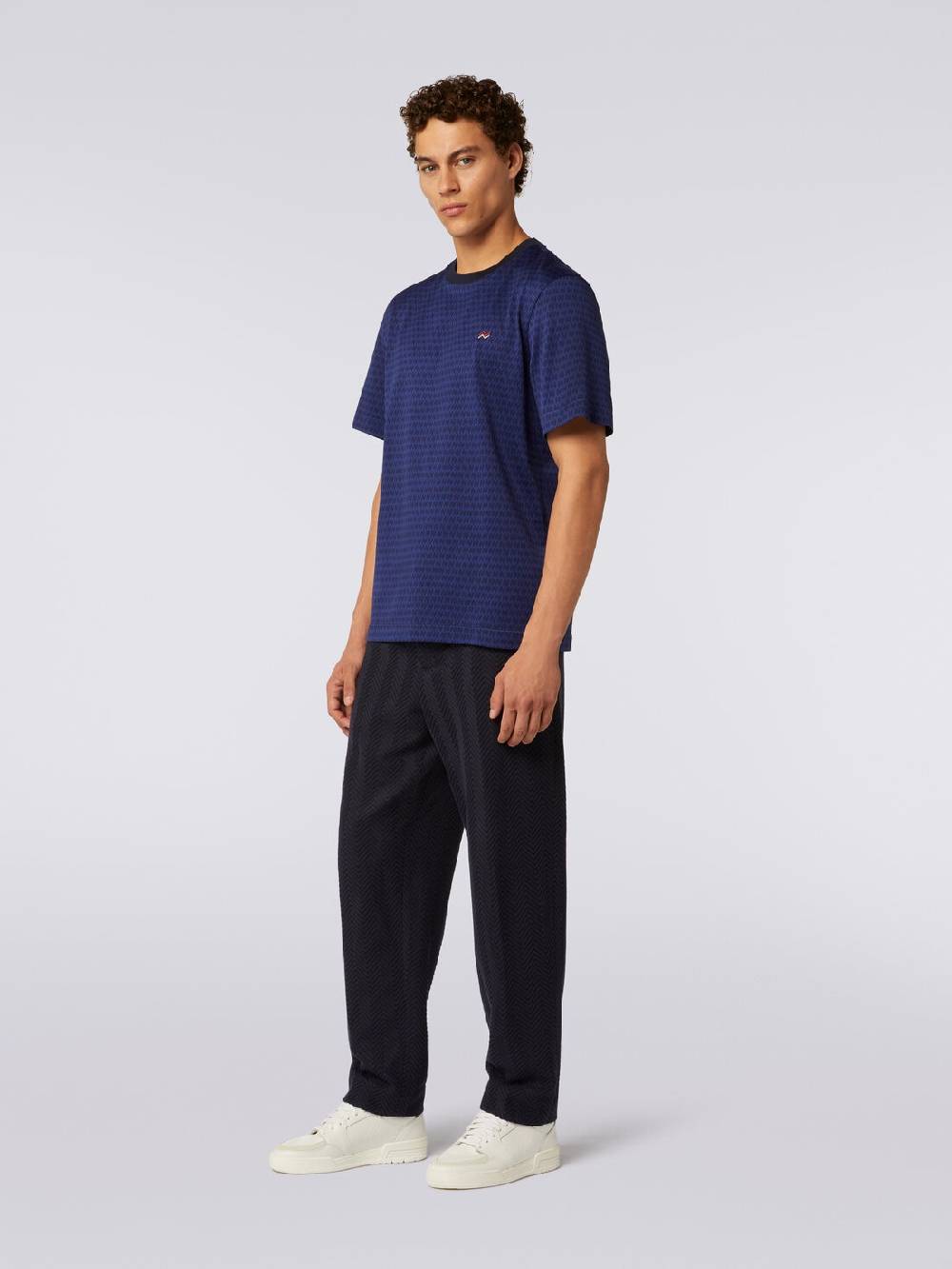 Missoni T-shirt girocollo in cotone con ricami Negozio