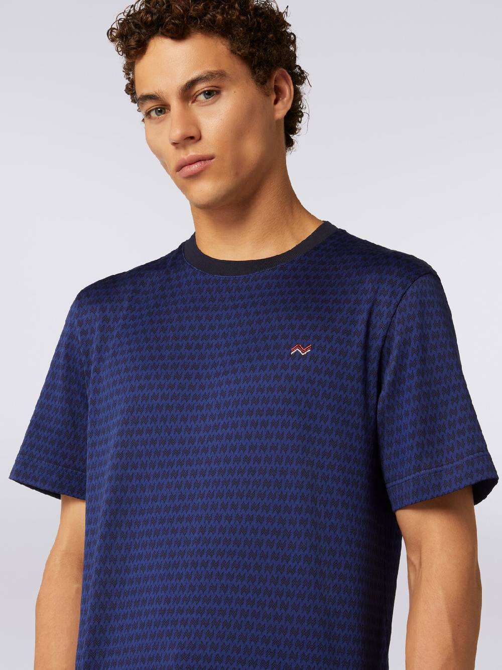 Missoni T-shirt girocollo in cotone con ricami Negozio