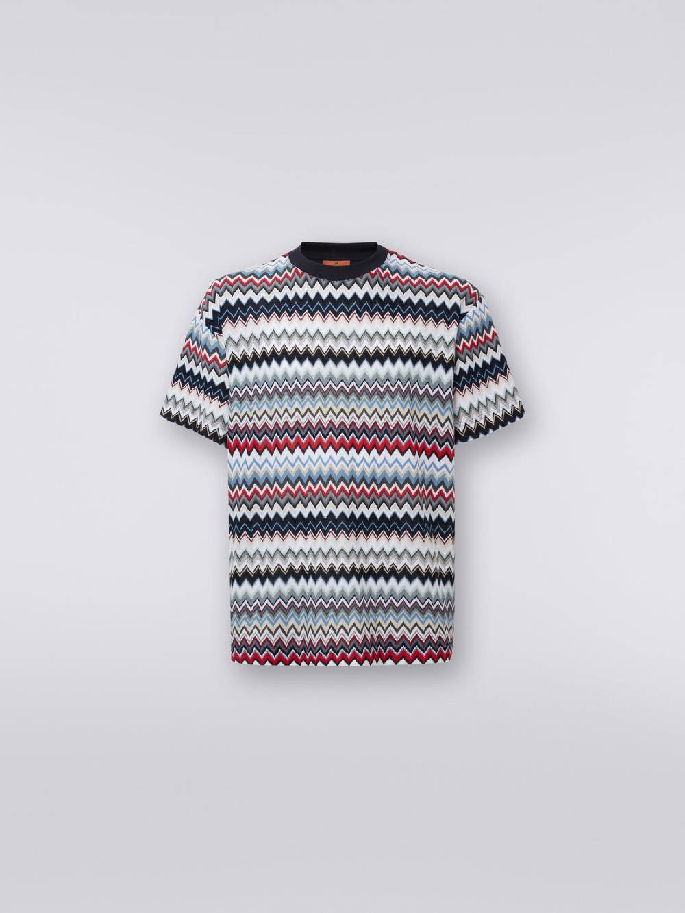 Missoni T-shirt girocollo in cotone zig zag Moda