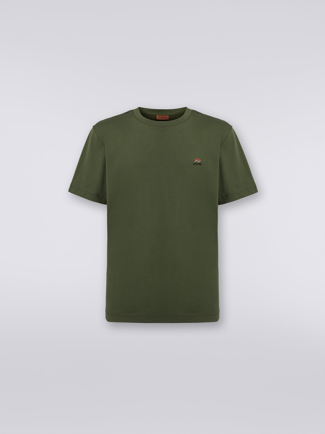Missoni T-shirt girocollo in cotone con ricamo e logo Spedizione gratuita