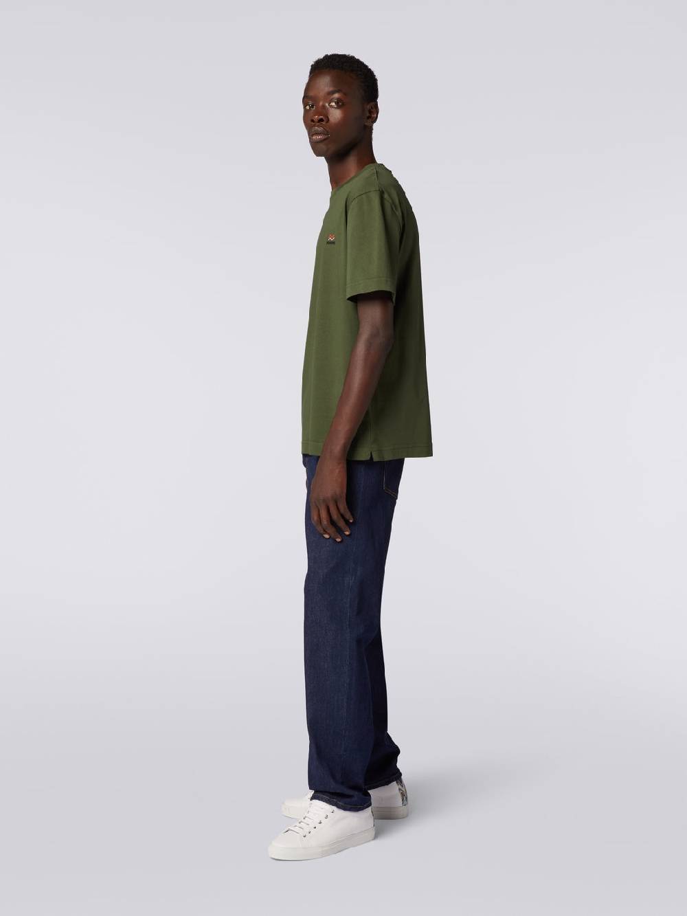 Missoni T-shirt girocollo in cotone con ricamo e logo Spedizione gratuita