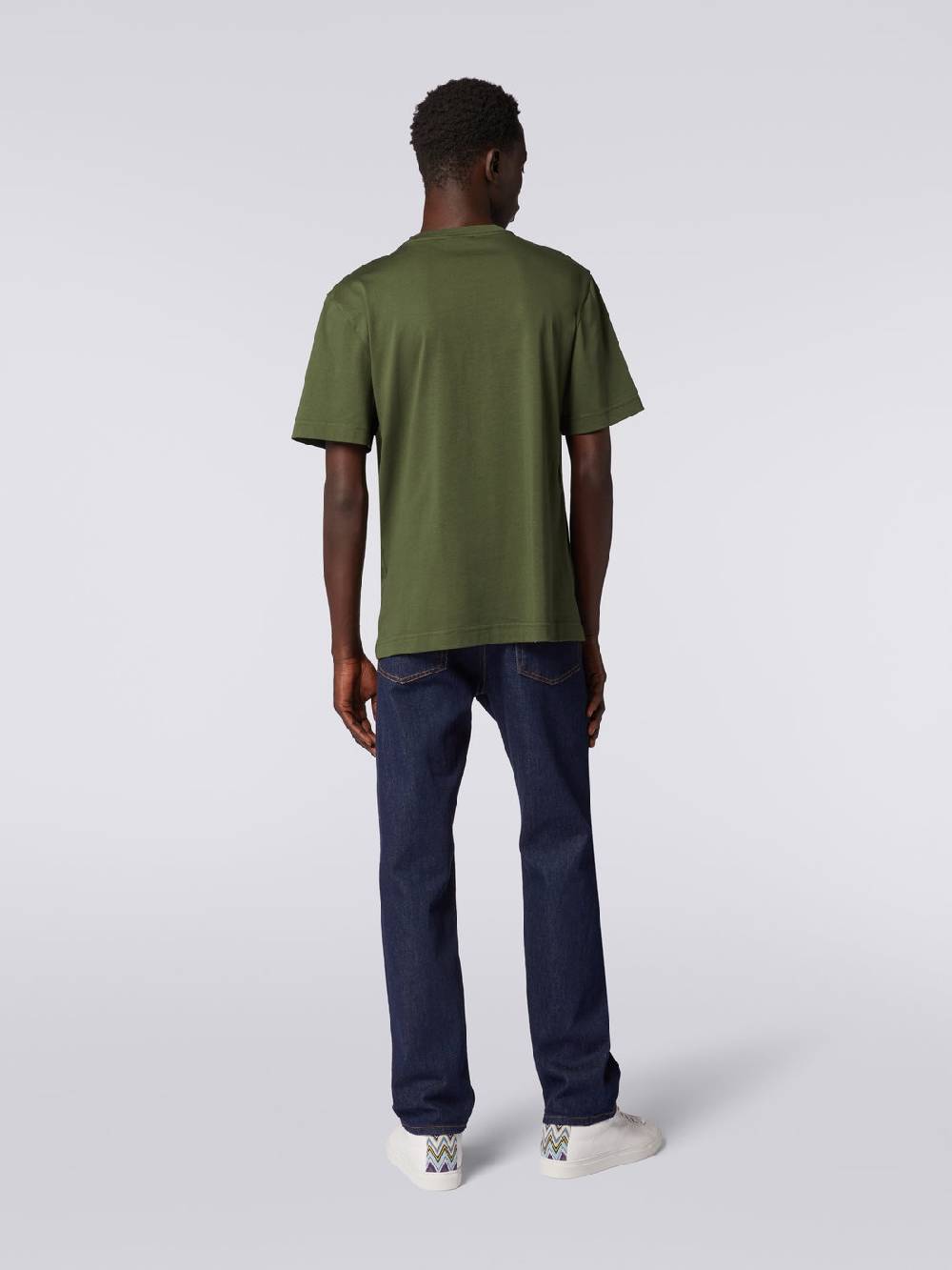 Missoni T-shirt girocollo in cotone con ricamo e logo Spedizione gratuita