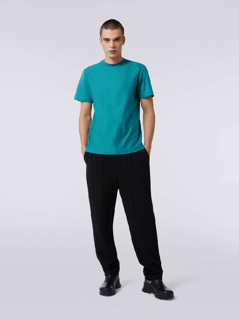 Missoni T-shirt a maniche corte in cotone zig zag Negozio online di fabbrica