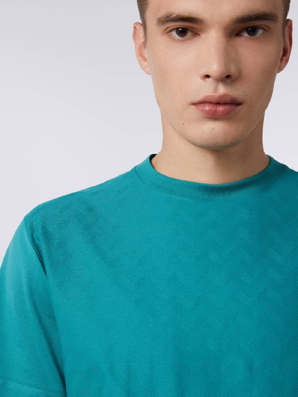 Missoni T-shirt a maniche corte in cotone zig zag Negozio online di fabbrica