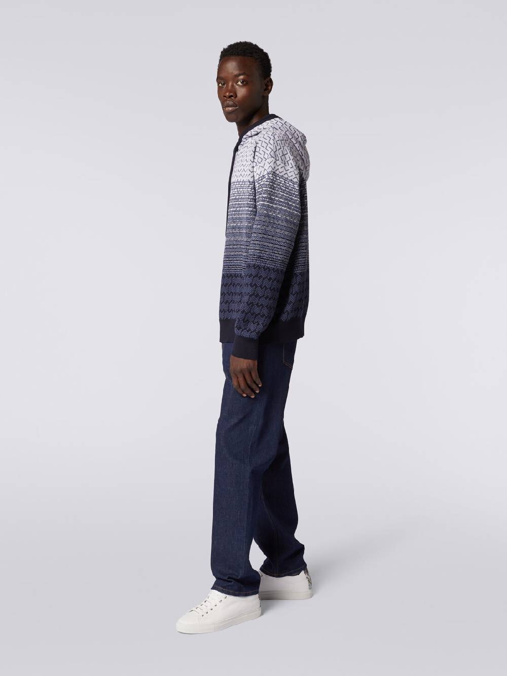 Missoni Felpa in lana e cotone con cappuccio Offerta speciale