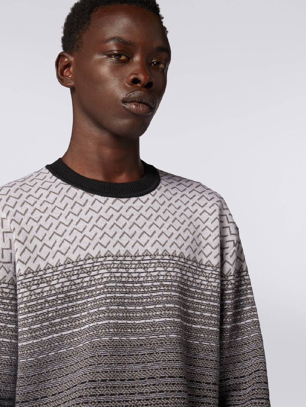 Missoni Pullover girocollo in lana e cotone Comprare a buon mercato