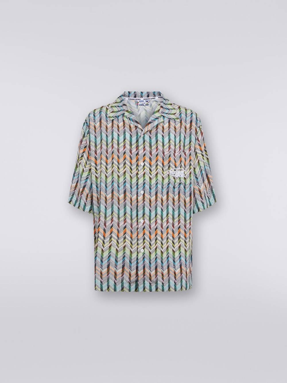 Missoni Camicia da bowling in viscosa stampata con logo Grande vendita