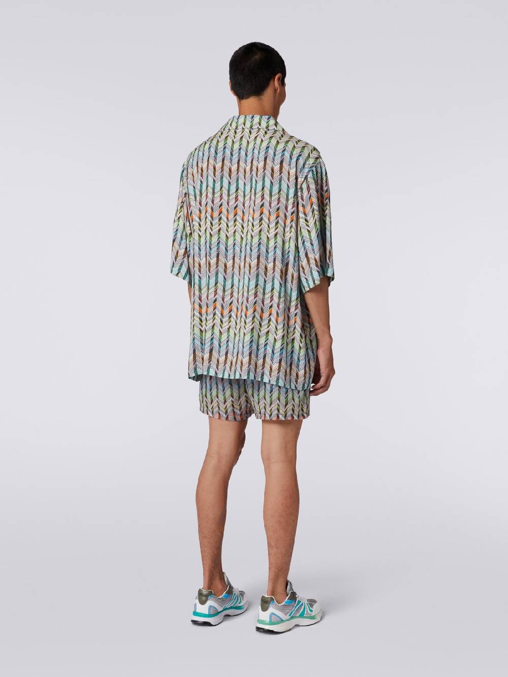 Missoni Camicia da bowling in viscosa stampata con logo Grande vendita